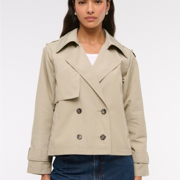 Abercrombie & Fitch Jackets & Blazers - Abercrombie & Fitch Relaxed Short Trench Coat XS